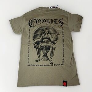 Nwt Cookies Woman On Back Short Sleeve Safari Green T-shirt S
